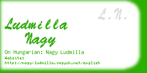 ludmilla nagy business card